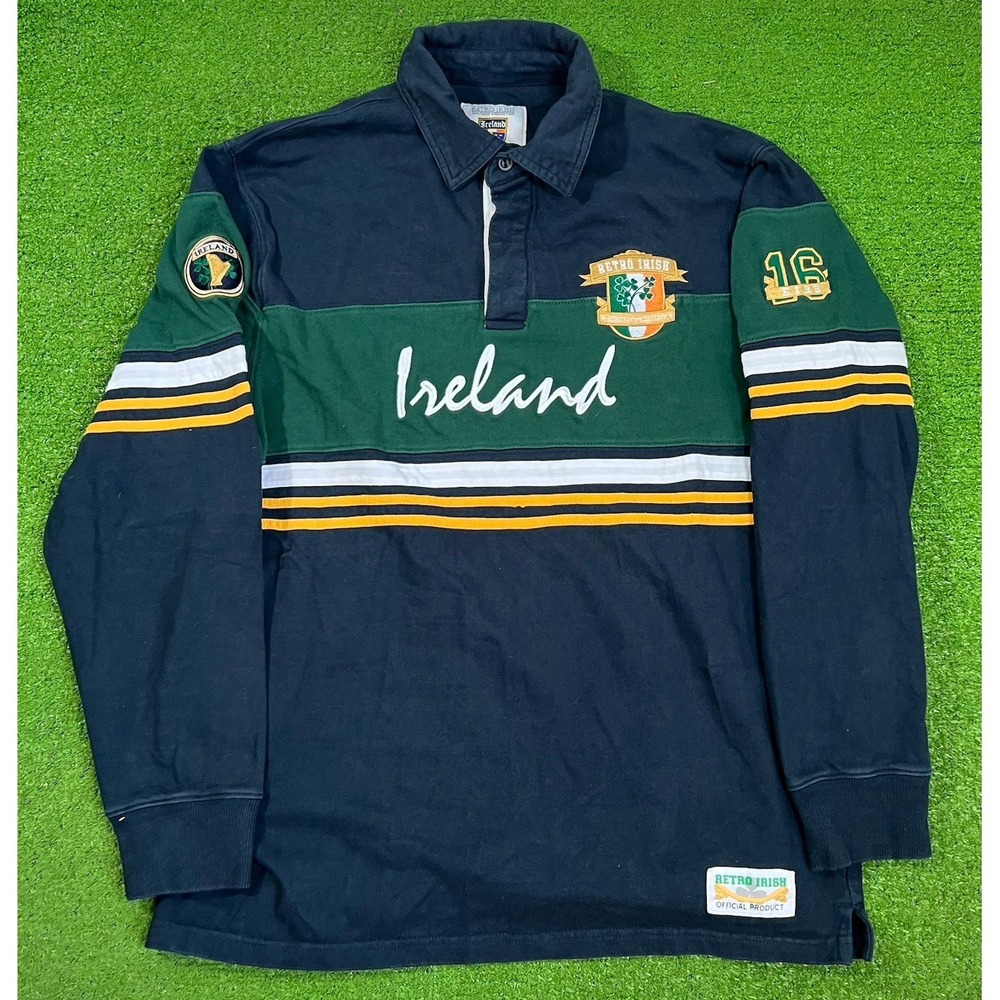 Vintage Ireland Rugby Polo XL Y2K Retro Irish Heritage Collection Harp Clover
